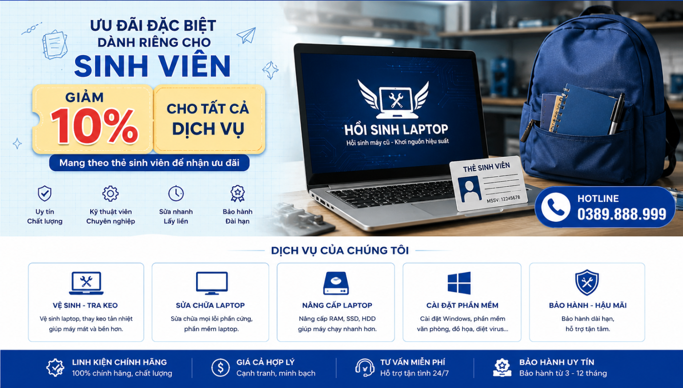 giảm giá cho sinh viên