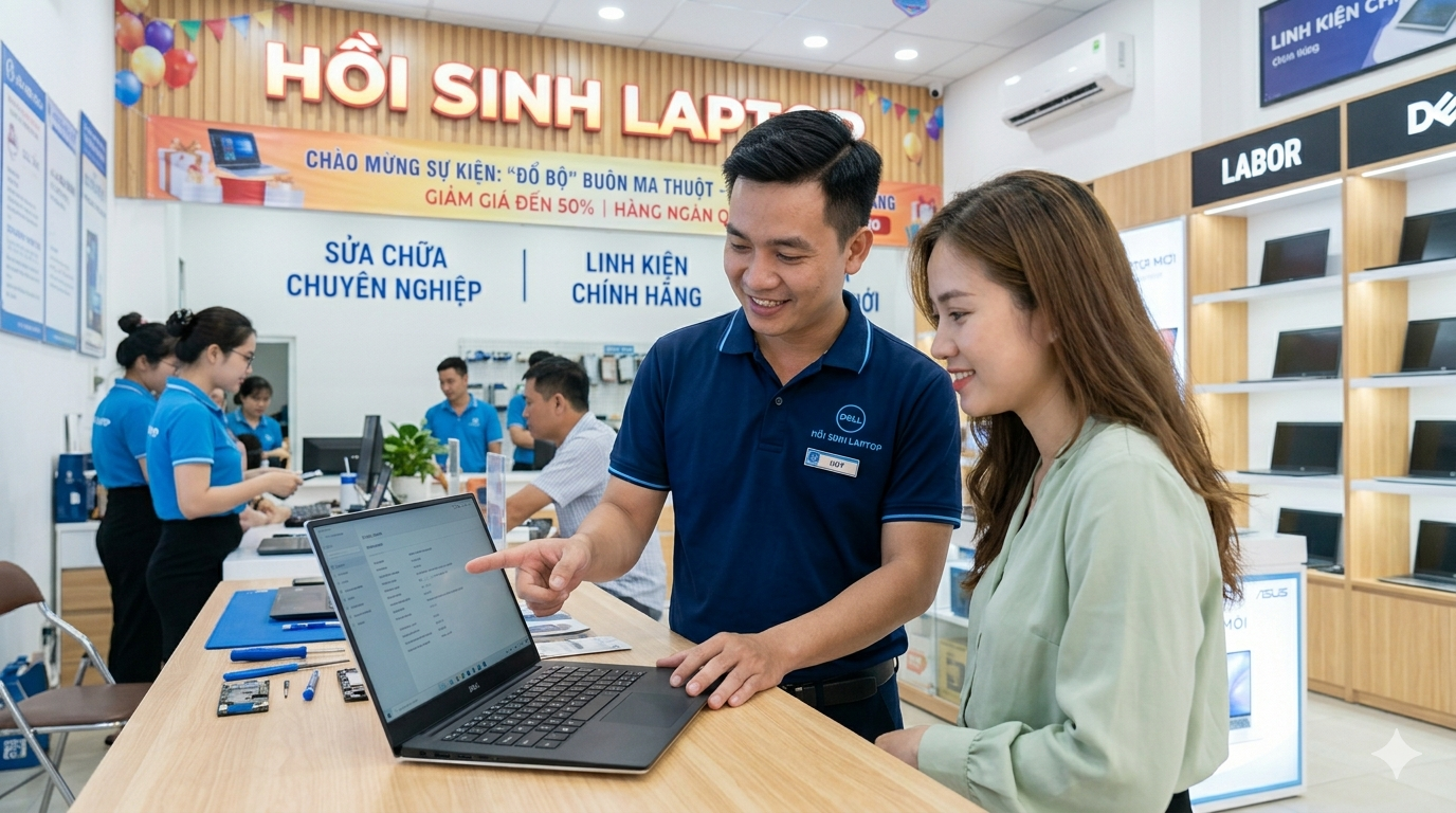 sự kiện đổ bộ hồi sinh laptop