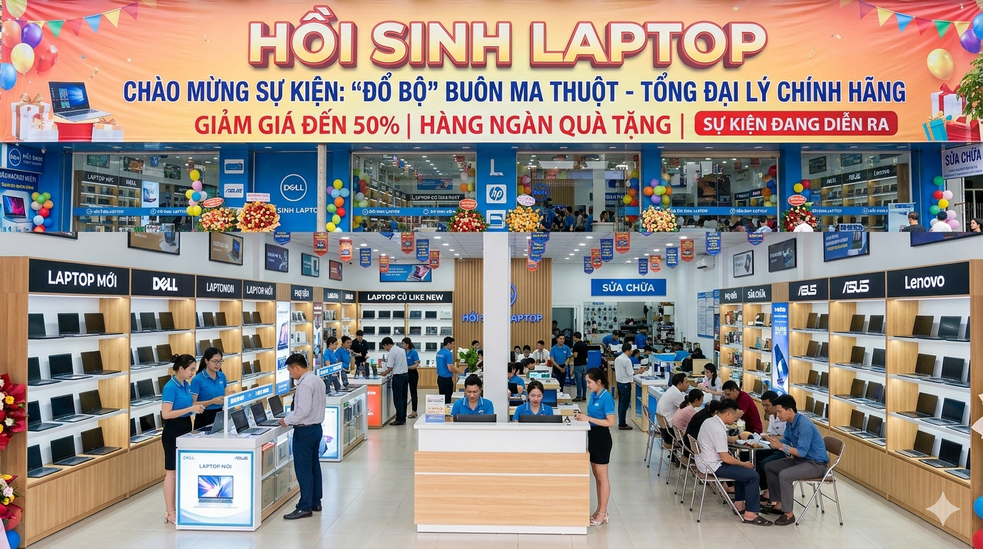 sự kiện đổ bộ Hồi Sinh Laptop