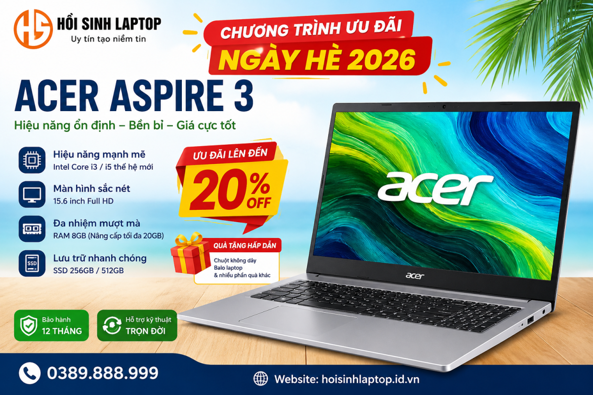 sự kiện uu đãi laptop mùa hè