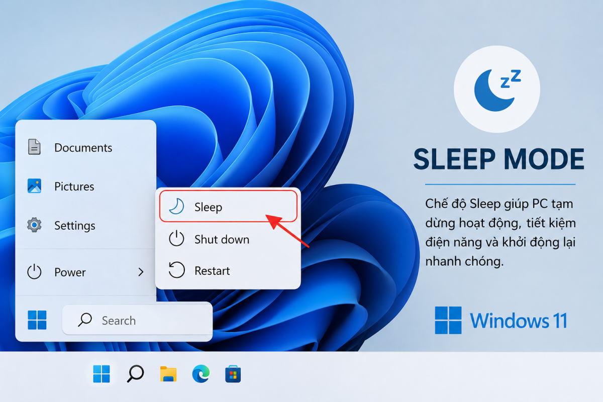 tăt laptop đúng cách hay để máy tính ngủ