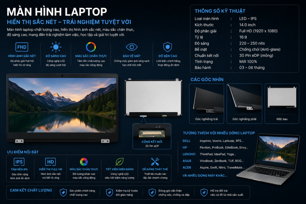 màn hình laptop Full HD