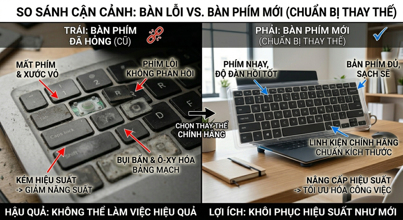 sửa bàn phím laptop