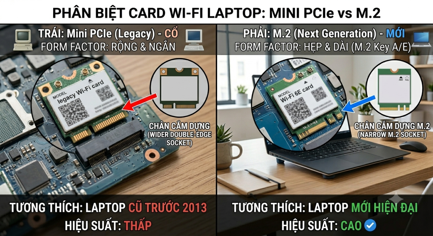 thay card Wi-fi laptop